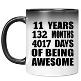 11th Birthday 11 Years 132 Months 4017 Days Of Awesome - 11oz Color Changing Mug