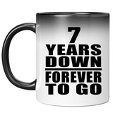 7th Anniversary 7 Years Down Forever to Go - 11oz Color Changing Mug