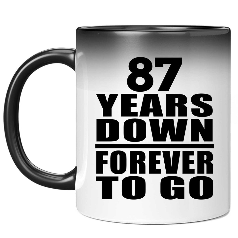 87th Anniversary 87 Years Down Forever to Go - 11oz Color Changing Mug