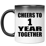 1st Anniversary Cheers To 1 Year Together - 11oz Color Changing Mug