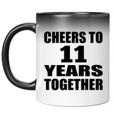 11th Anniversary Cheers To 11 Years Together - 11oz Color Changing Mug