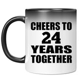 24th Anniversary Cheers To 24 Years Together - 11oz Color Changing Mug