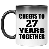 27th Anniversary Cheers To 27 Years Together - 11oz Color Changing Mug