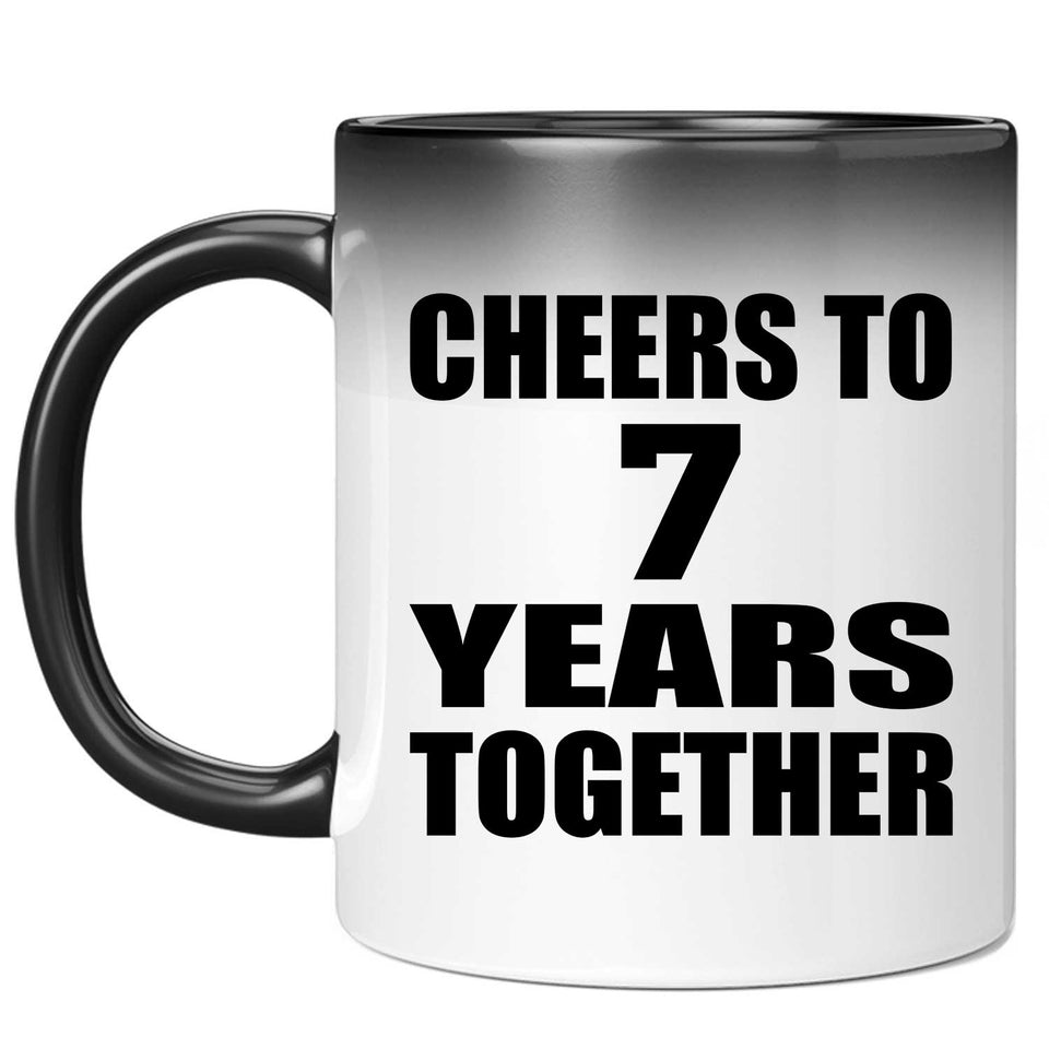 7th Anniversary Cheers To 7 Years Together - 11oz Color Changing Mug