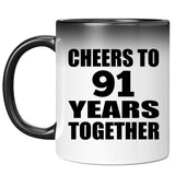 91st Anniversary Cheers To 91 Years Together - 11oz Color Changing Mug