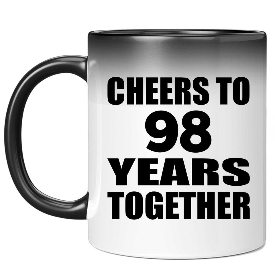 98th Anniversary Cheers To 98 Years Together - 11oz Color Changing Mug