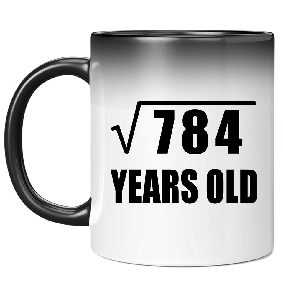 28th Birthday Square Root of 784 Years Old - 11oz Color Changing Mug