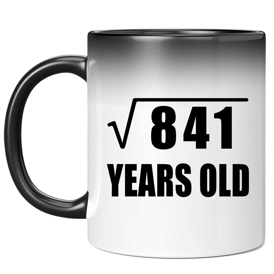 29th Birthday Square Root of 841 Years Old - 11oz Color Changing Mug
