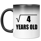 2nd Birthday Square Root of 4 Years Old - 11oz Color Changing Mug