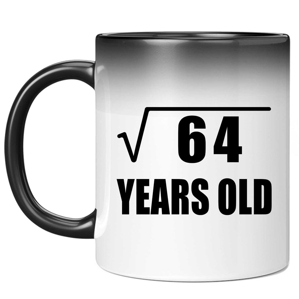 8th Birthday Square Root of 64 Years Old - 11oz Color Changing Mug
