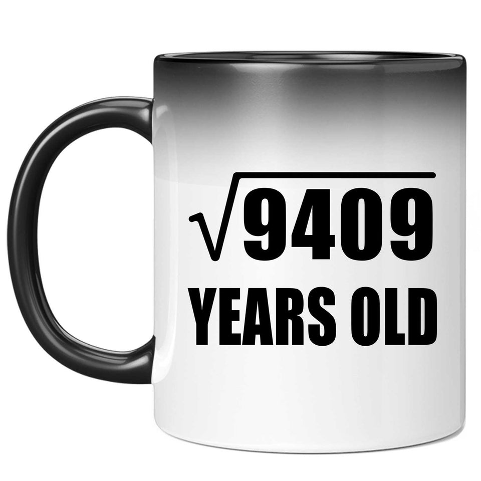 97th Birthday Square Root of 9409 Years Old - 11oz Color Changing Mug