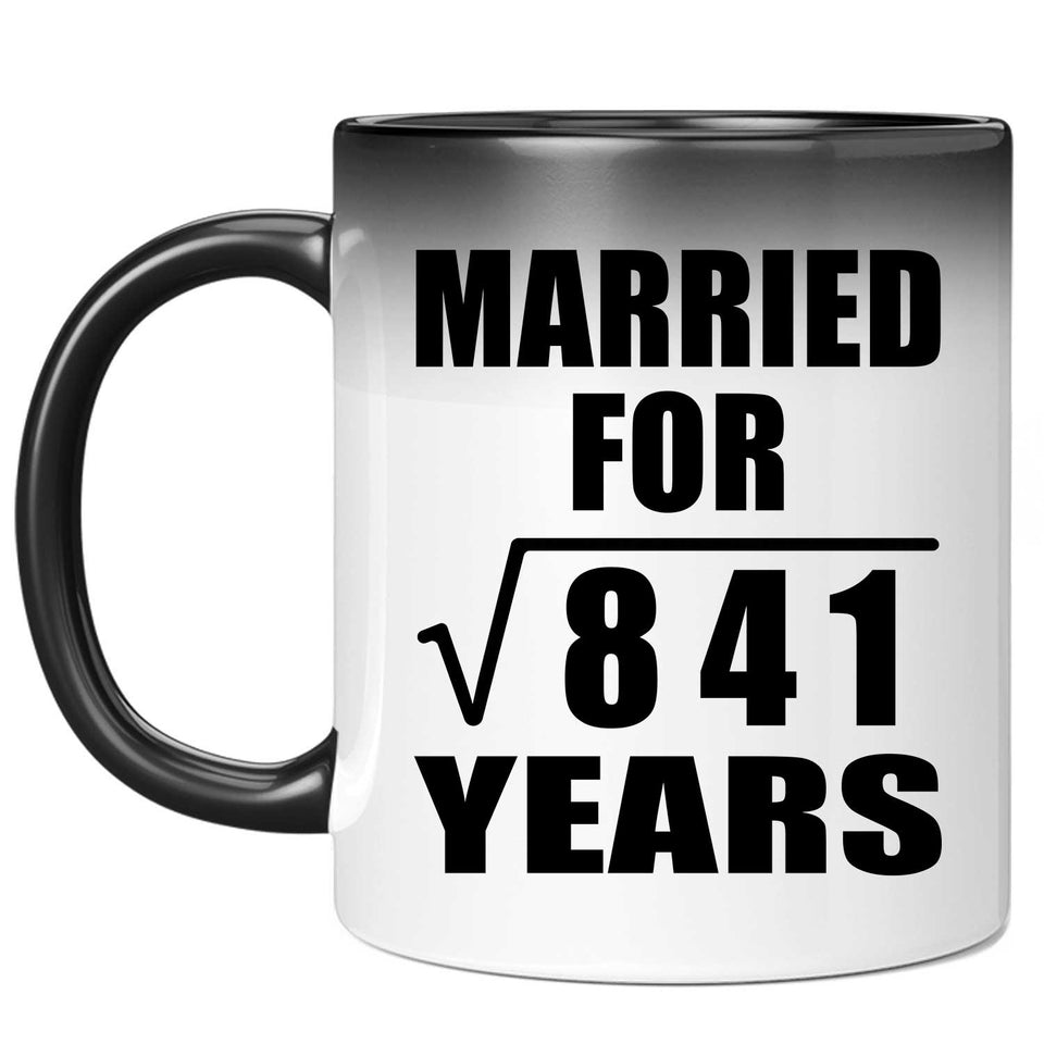 29th Anniversary Married For Square Root of 841 Years - 11oz Color Changing Mug