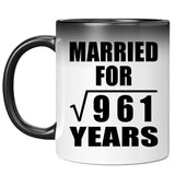 31st Anniversary Married For Square Root of 961 Years - 11oz Color Changing Mug