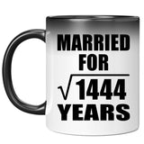 38th Anniversary Married For Square Root of 1444 Years - 11oz Color Changing Mug