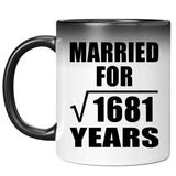 41st Anniversary Married For Square Root of 1681 Years - 11oz Color Changing Mug