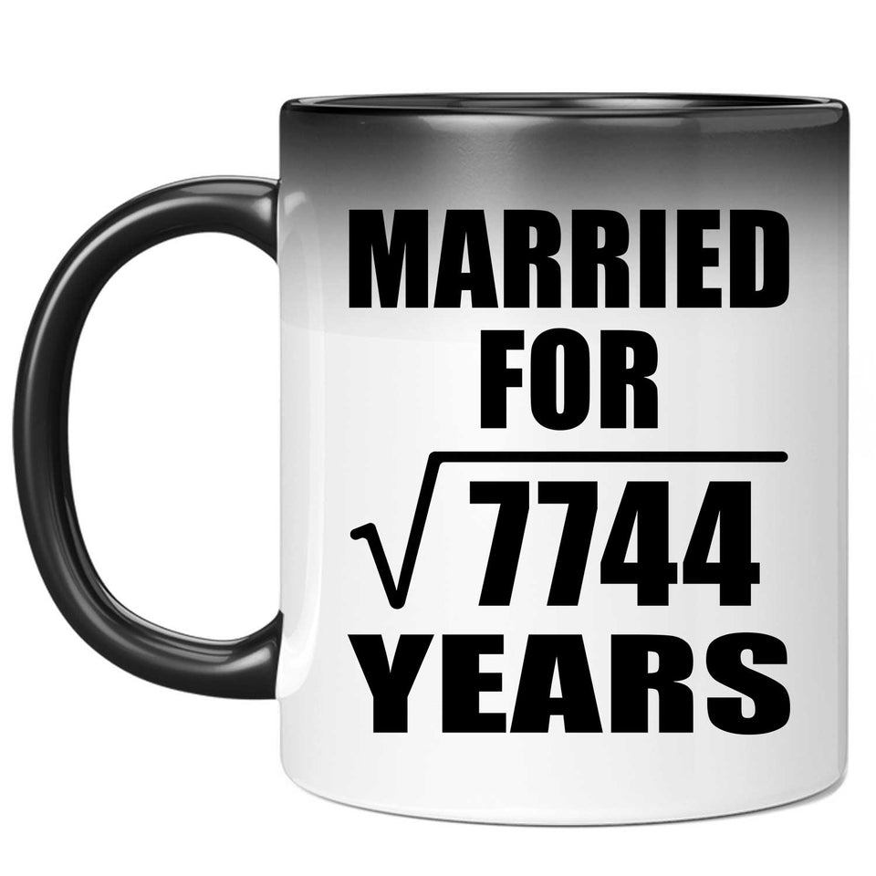 88th Anniversary Married For Square Root of 7744 Years - 11oz Color Changing Mug