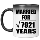 89th Anniversary Married For Square Root of 7921 Years - 11oz Color Changing Mug