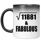 109th Birthday Square Root of 11881 & Fabulous - 11oz Color Changing Mug