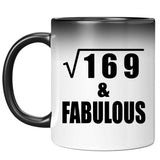 13th Birthday Square Root of 169 & Fabulous - 11oz Color Changing Mug
