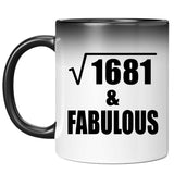 41st Birthday Square Root of 1681 & Fabulous - 11oz Color Changing Mug