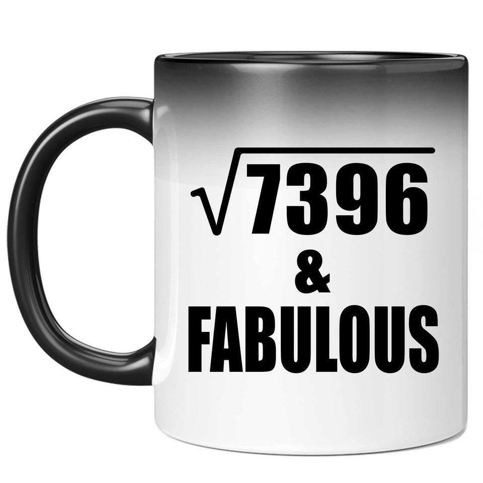 86th Birthday Square Root of 7396 & Fabulous - 11oz Color Changing Mug
