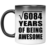 78th Birthday Square Root of 6084 Years of Being Awesome - 11oz Color Changing Mug