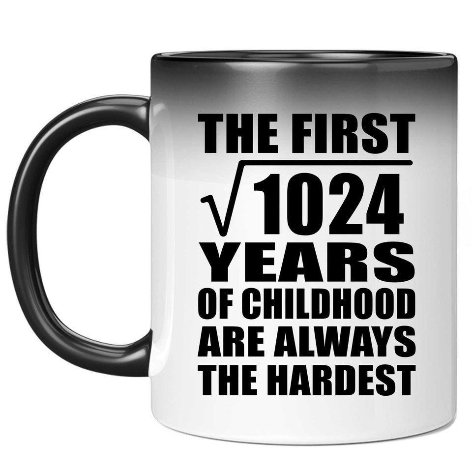 32nd Birthday Square Root of 1024 Years of Childhood - 11oz Color Changing Mug