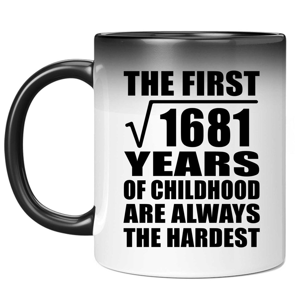 41st Birthday Square Root of 1681 Years of Childhood - 11oz Color Changing Mug