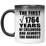 42nd Birthday Square Root of 1764 Years of Childhood - 11oz Color Changing Mug