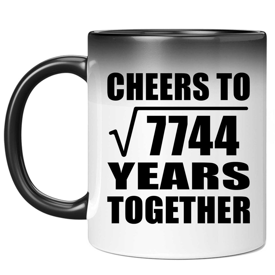 88th Anniversary Cheers To Square Root of 7744 Years Together - 11oz Color Changing Mug