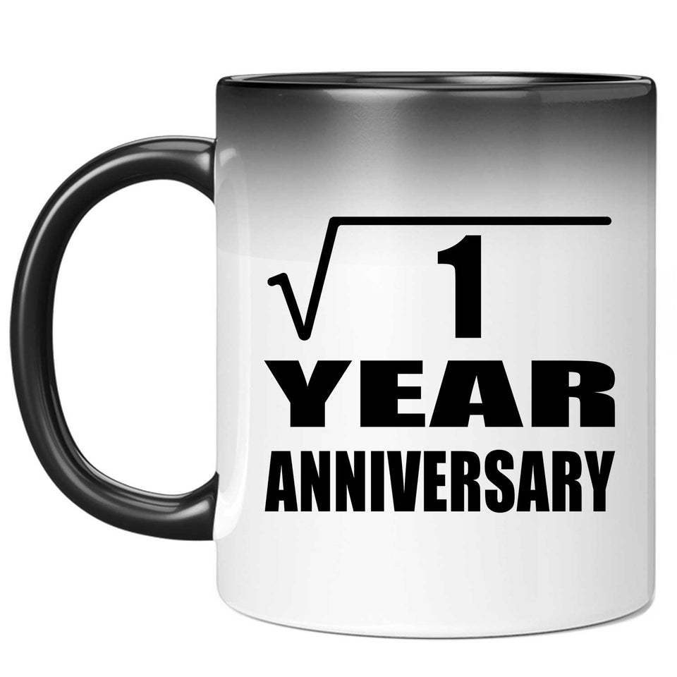 1st Anniversary Square Root of 1 Year Anniversary - 11oz Color Changing Mug