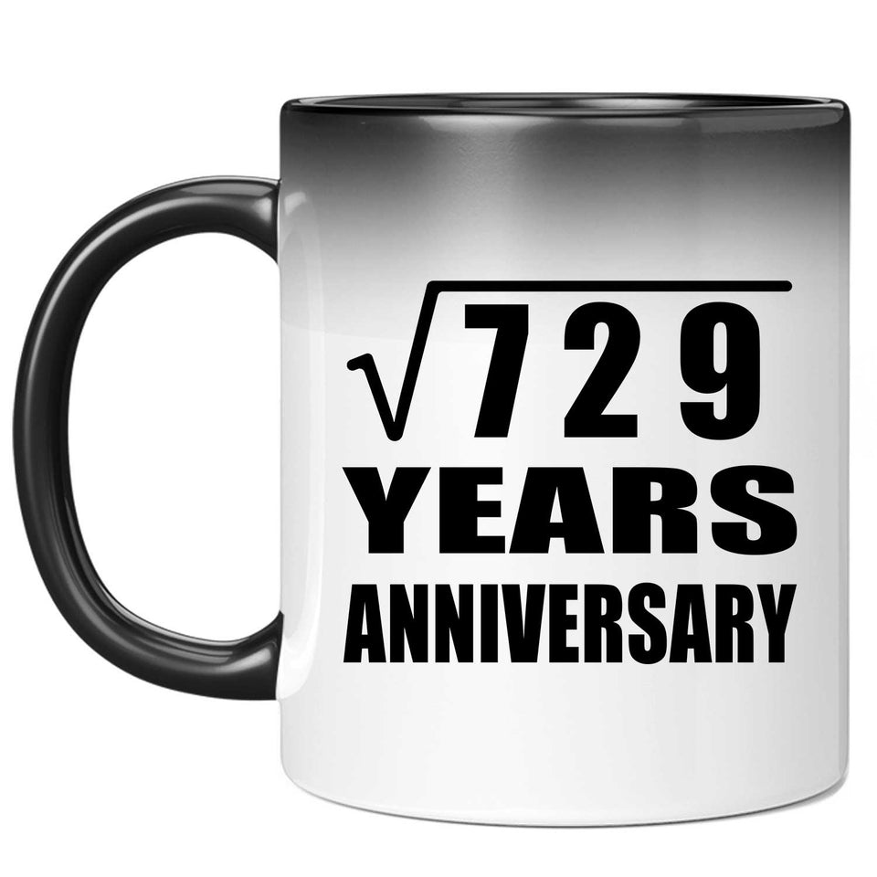 27th Anniversary Square Root of 729 Years Anniversary - 11oz Color Changing Mug