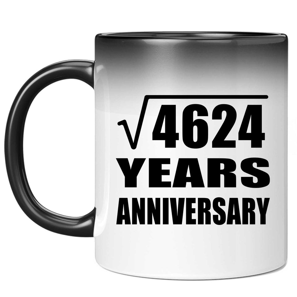 68th Anniversary Square Root of 4624 Years Anniversary - 11oz Color Changing Mug