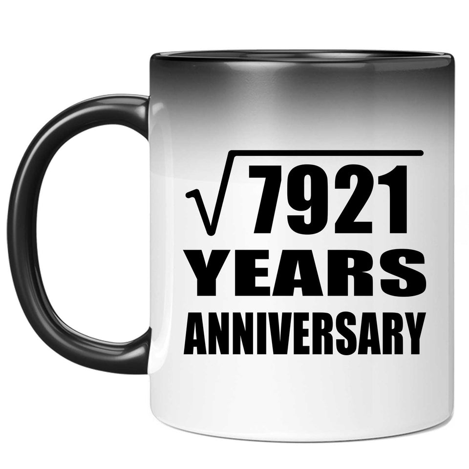 89th Anniversary Square Root of 7921 Years Anniversary - 11oz Color Changing Mug