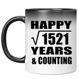 Happy 39th Anniversary Square Root of 1521 Years & Counting - 11oz Color Changing Mug