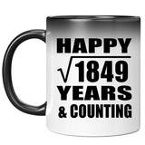 Happy 43rd Anniversary Square Root of 1849 Years & Counting - 11oz Color Changing Mug