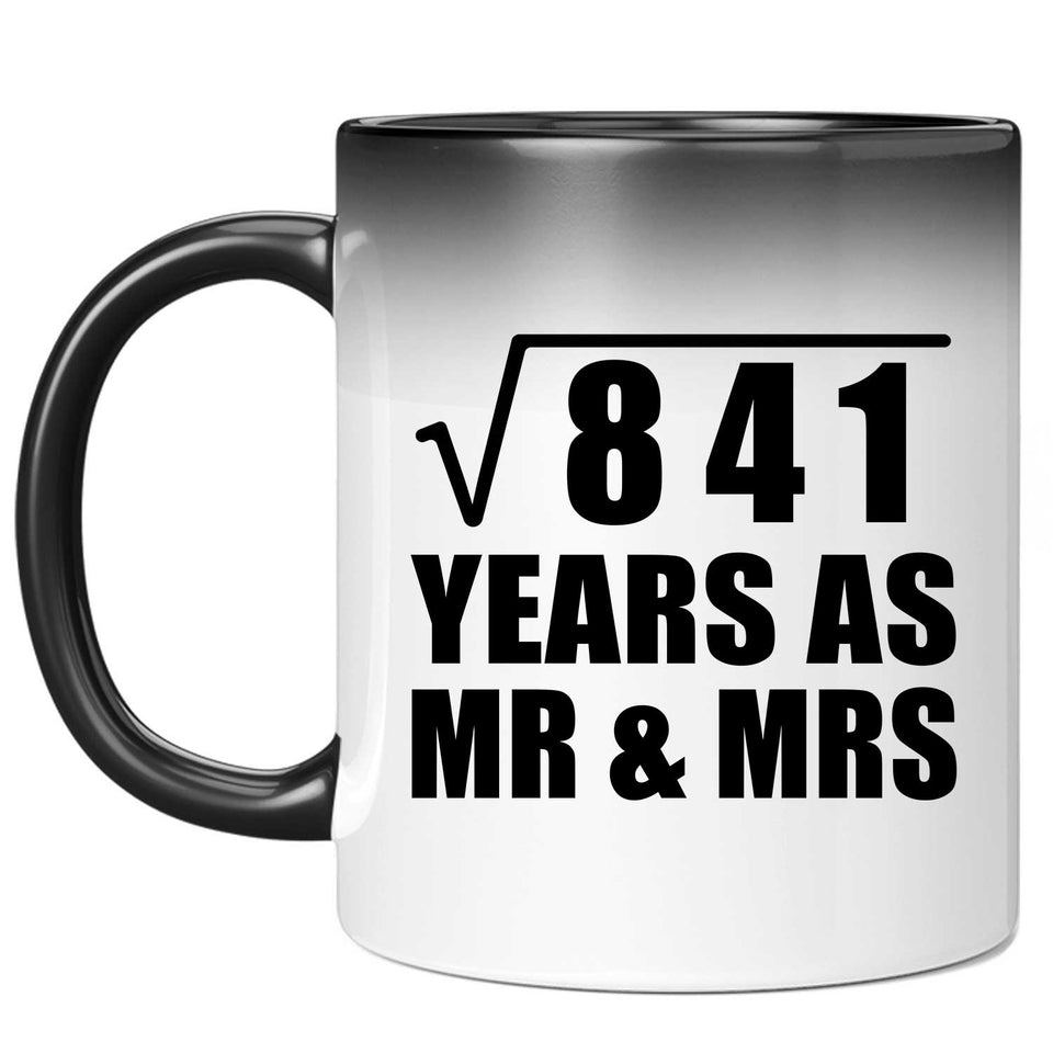 29th Anniversary Square Root of 841 Years As Mr & Mrs - 11oz Color Changing Mug