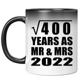 20th Anniversary Square Root of 400 Years As Mr & Mrs 2022 - 11oz Color Changing Mug