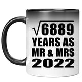 83rd Anniversary Square Root of 6889 Years As Mr & Mrs 2022 - 11oz Color Changing Mug