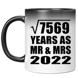 87th Anniversary Square Root of 7569 Years As Mr & Mrs 2022 - 11oz Color Changing Mug
