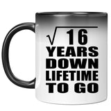 4th Anniversary Square Root of 16 Years Lifetime To Go - 11oz Color Changing Mug