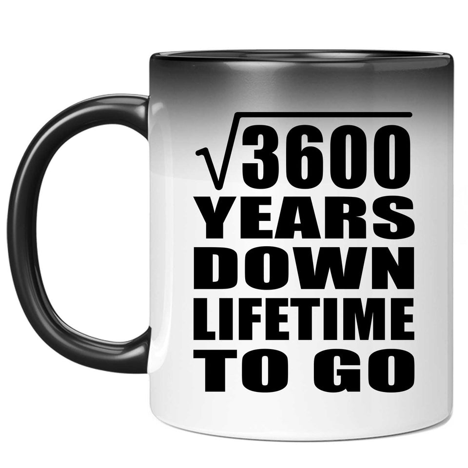 60th Anniversary Square Root of 3600 Years Lifetime To Go - 11oz Color Changing Mug