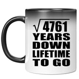 69th Anniversary Square Root of 4761 Years Lifetime To Go - 11oz Color Changing Mug