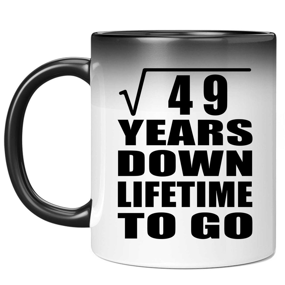 7th Anniversary Square Root of 49 Years Lifetime To Go - 11oz Color Changing Mug