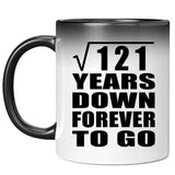 11th Anniversary Square Root of 121 Years Down Forever To Go - 11oz Color Changing Mug