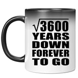 60th Anniversary Square Root of 3600 Years Down Forever To Go - 11oz Color Changing Mug