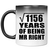 34th Anniversary Square Root of 1156 Years of Being Mr Right - 11oz Color Changing Mug