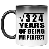 18th Anniversary Square Root of 324 Years of Mr Perfect - 11oz Color Changing Mug