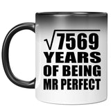 87th Anniversary Square Root of 7569 Years of Mr Perfect - 11oz Color Changing Mug