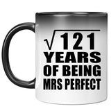 11th Anniversary Square Root of 121 Years of Mrs Perfect - 11oz Color Changing Mug